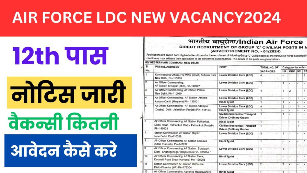 Air Force LDC New Vacancy 2024