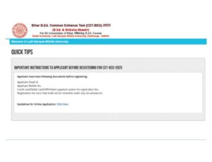 How to fill Bihar B.Ed Form 2025